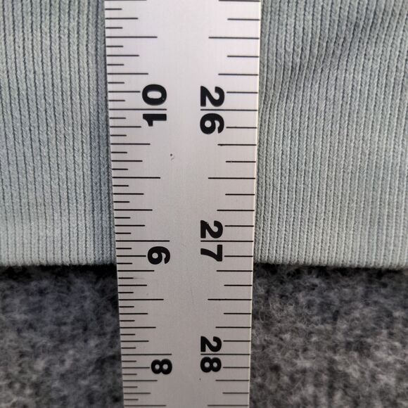 AllSaints Men's Drawstring Hoodie Medium Long Sleeve Blue Embroidered Cotton - Picture 14 of 15